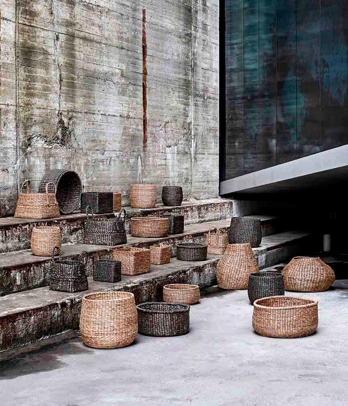 Kurv Rund (S+M+L) - Natur S/3 stk.