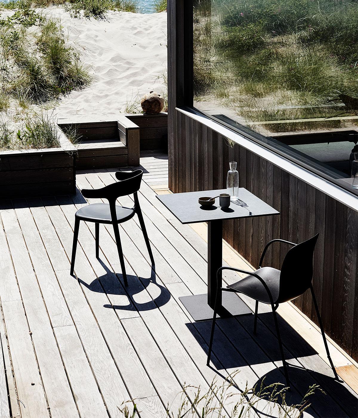 Spisebordsstol Luna Stripe - Sort