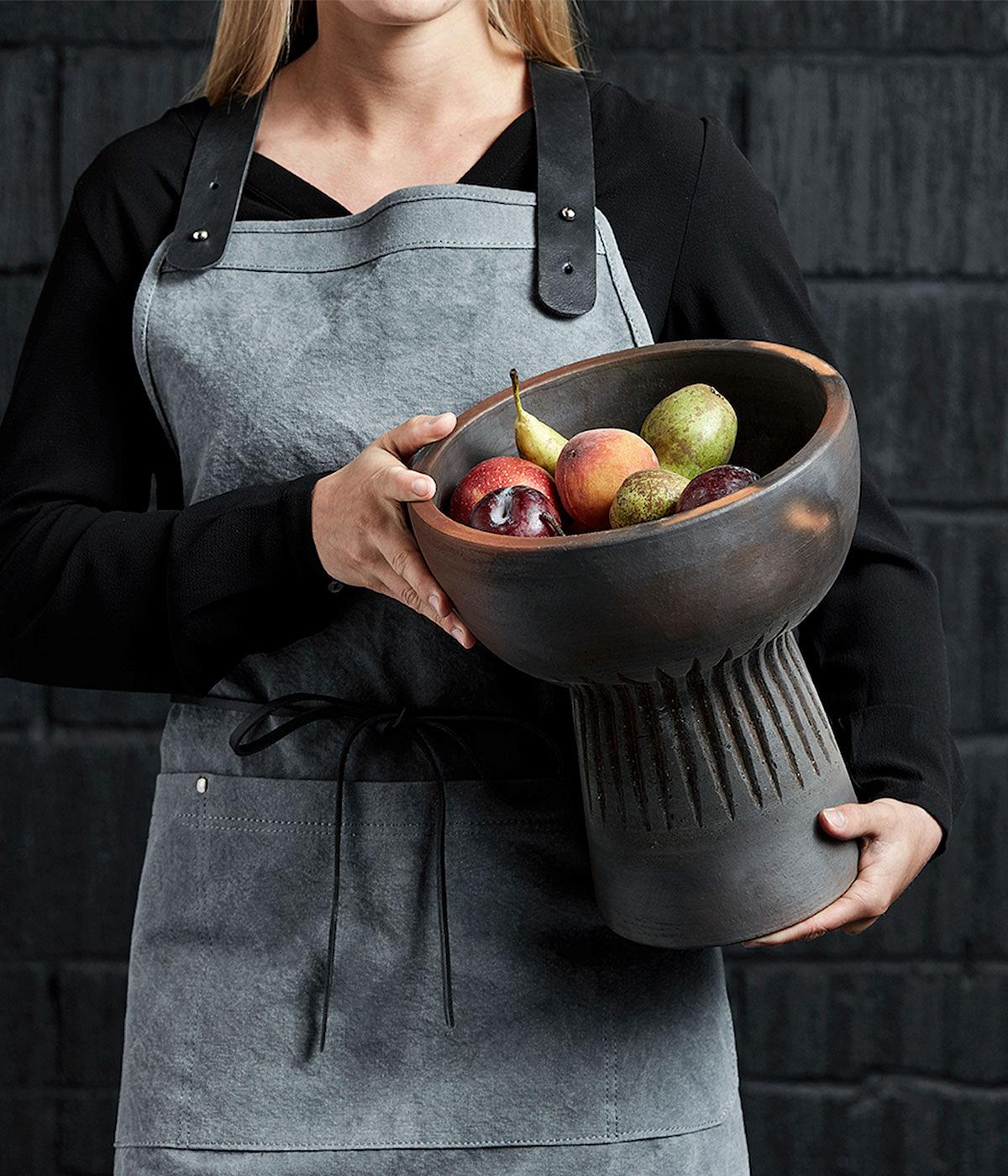 Skål Fire L - Brun/Sort