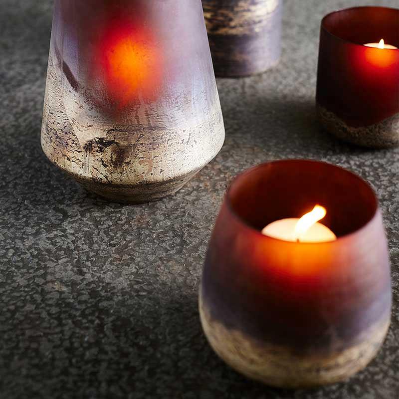 Vase Lana 15 - Brown/Gold