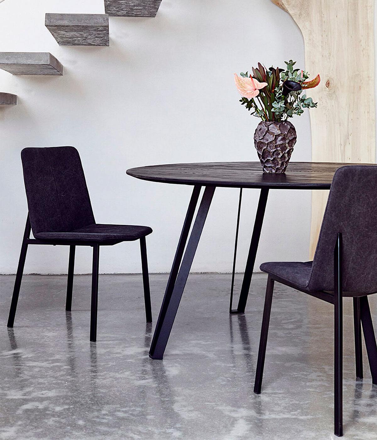 Spisebordsstol Chamfer Anthracite - Antracit/Sort