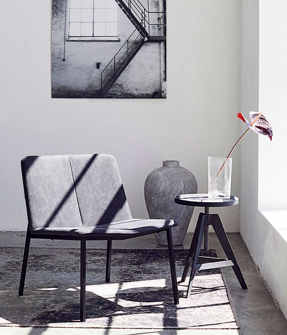 Loungestol Chamfer Anthracite - Antracit/Sort