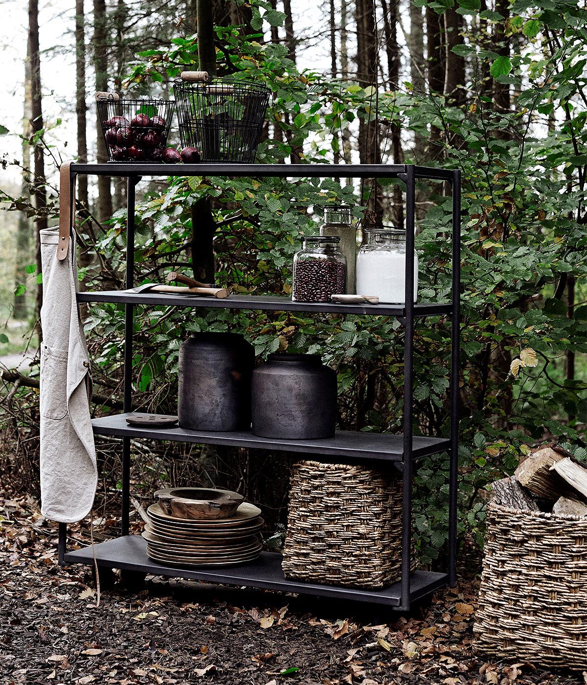 Jar w. lid Hazel - Brown/Black