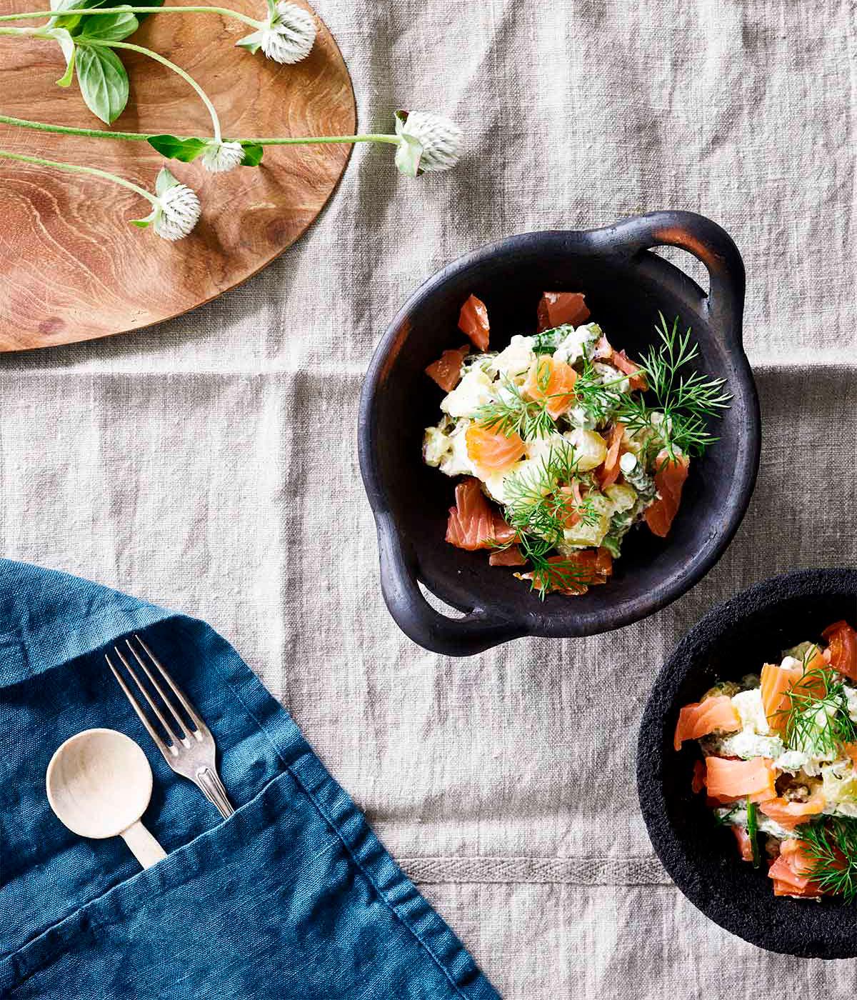 Bowl w. handles Hazel S - Brown/Black