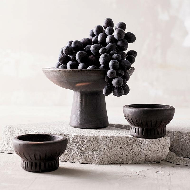 Tealight Fire - Brown/Black S/2 pcs. 