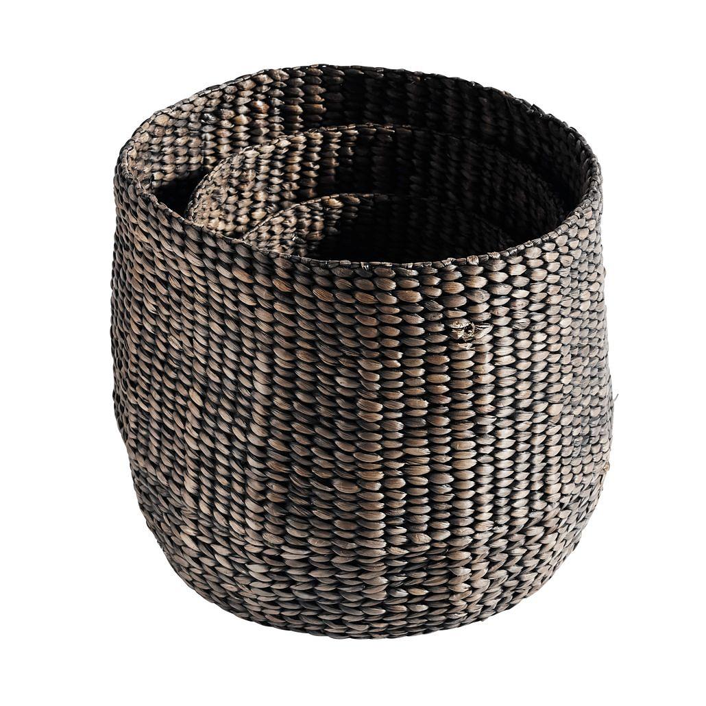 Basket Round (S+M+L) - Black S/3 pcs.