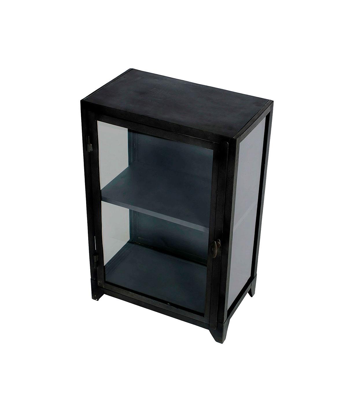 Glass cabinet low New York - Black