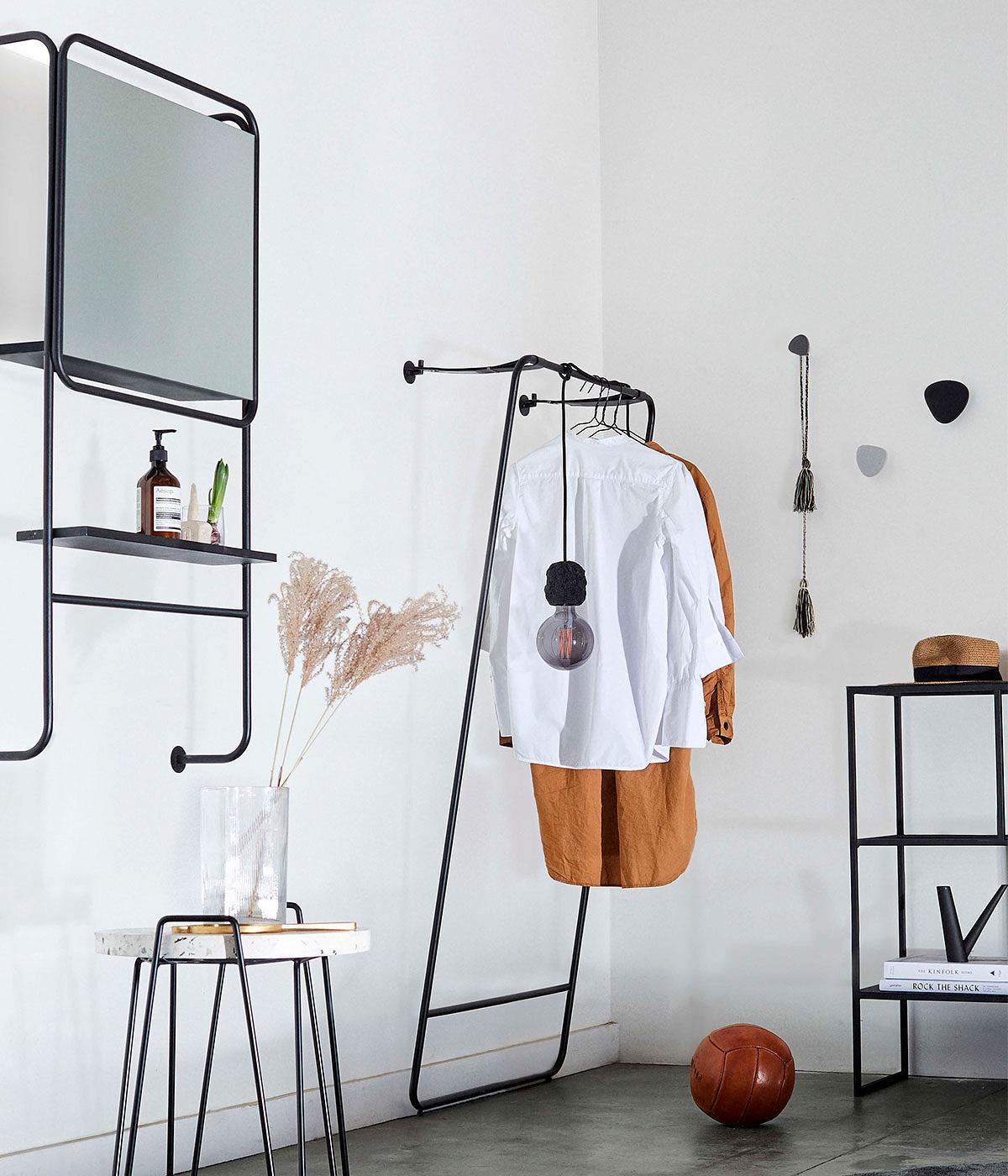 Mirror with shelf Copenhagen - Black