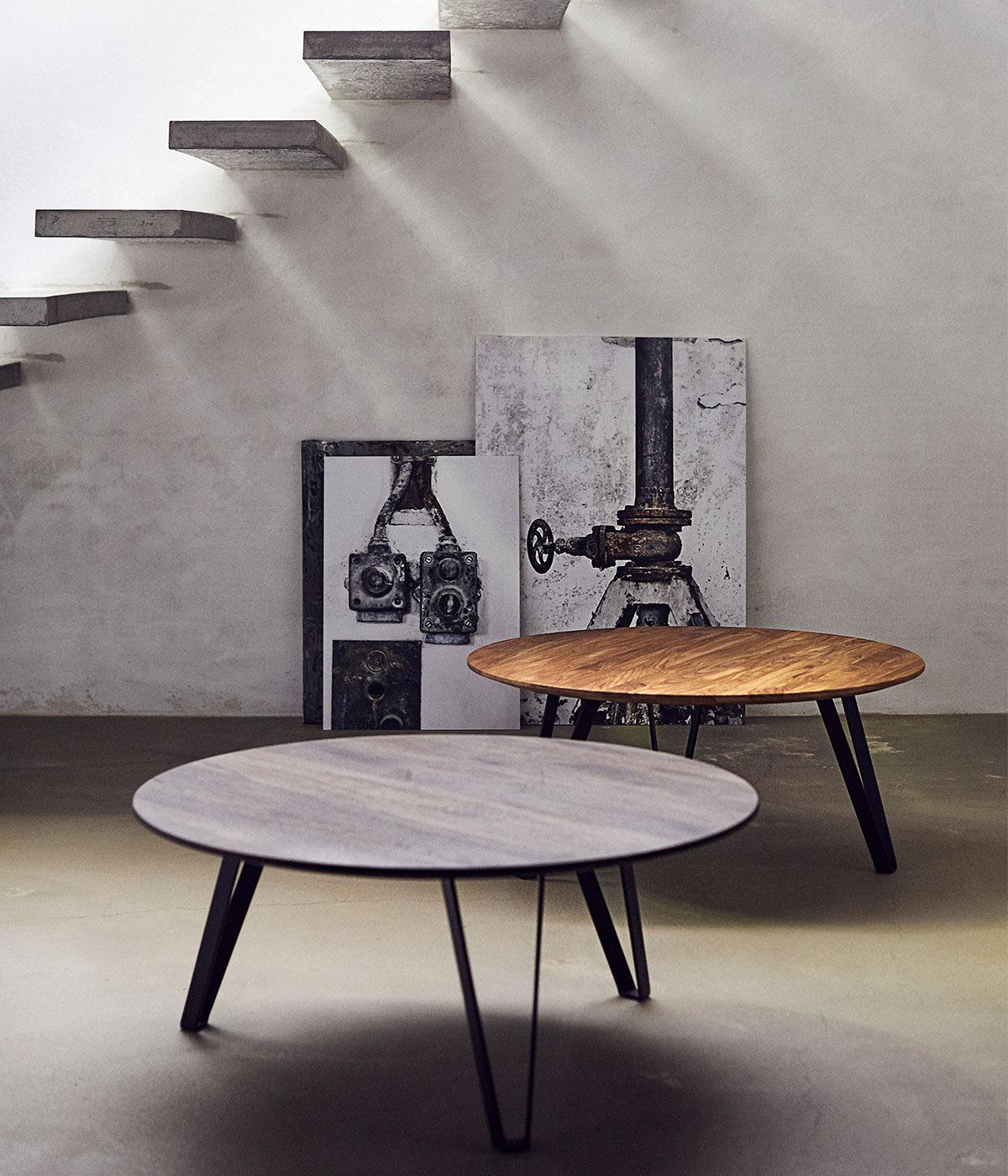 Coffee table Space Smoked Ø90 - Smoked