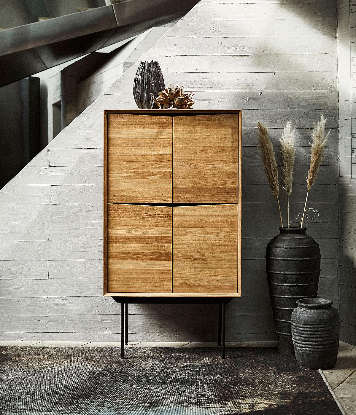 Highboard Wing , Oak Natural/oil