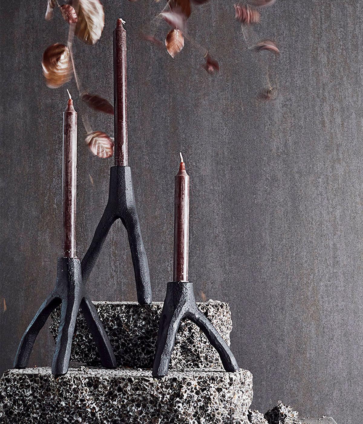 Candle holder  Aion XL - Black