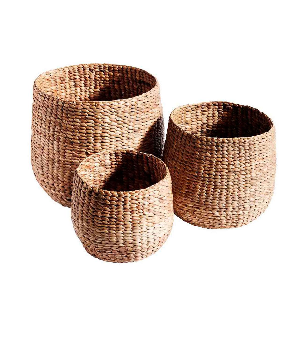 Basket Round (S+M+L) - Nature S/3 pcs. 