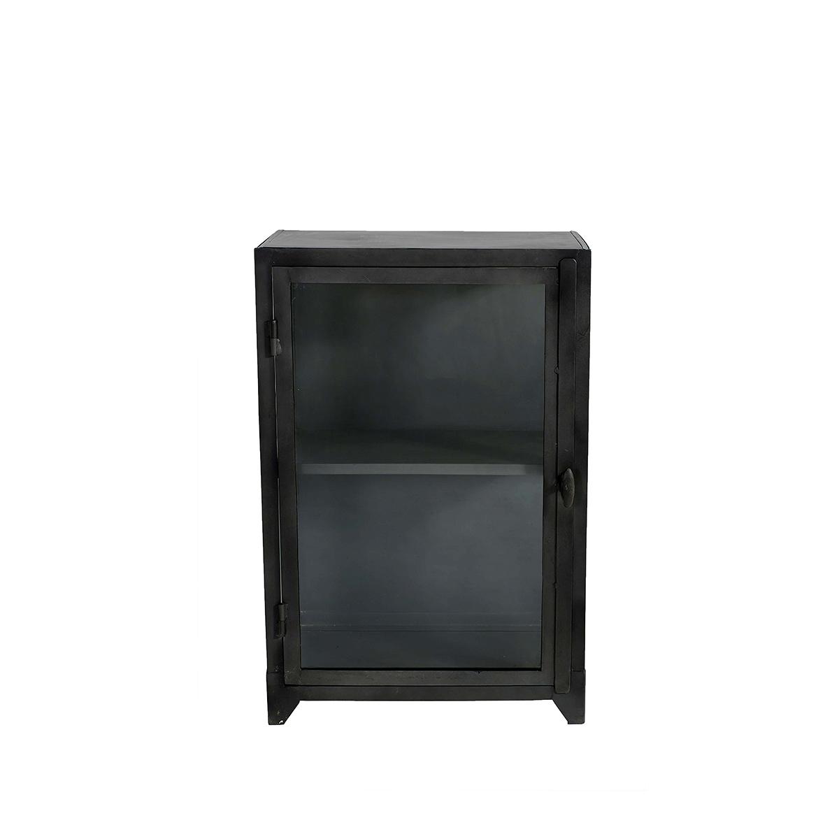 Glass cabinet low New York - Black