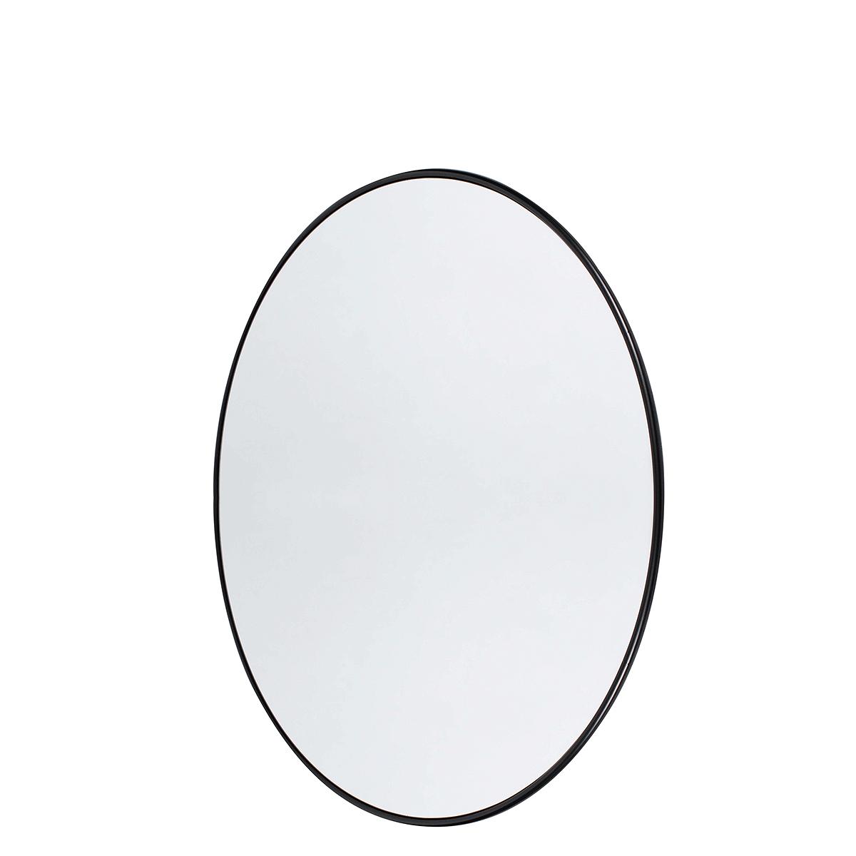 Wall mirror round Copenhagen L - Black