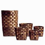 Basket Round Repeat S/5 - Brown
