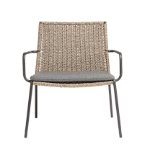 Lounge chair Riva   - walnut/black - charcoal